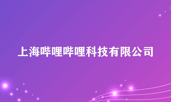 上海哔哩哔哩科技有限公司