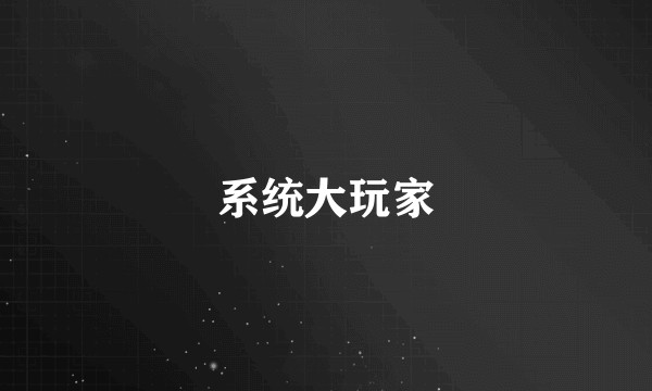 系统大玩家