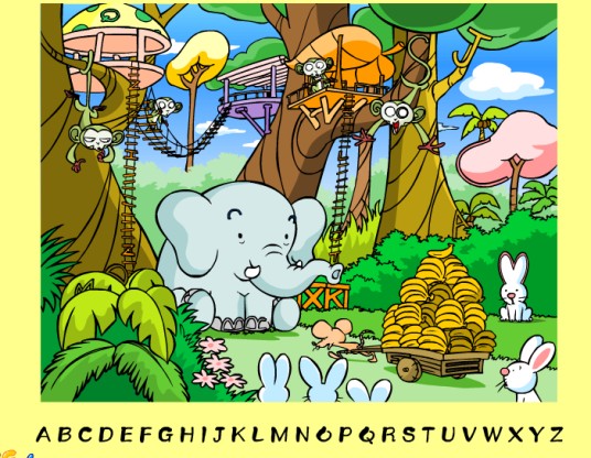考眼力找字母