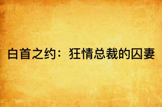白首之约：狂情总裁的囚妻