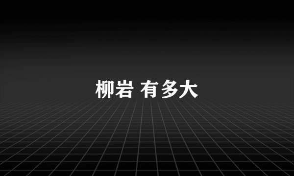 柳岩 有多大