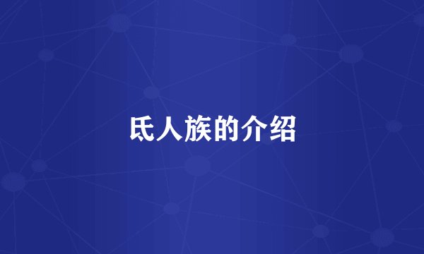 氐人族的介绍