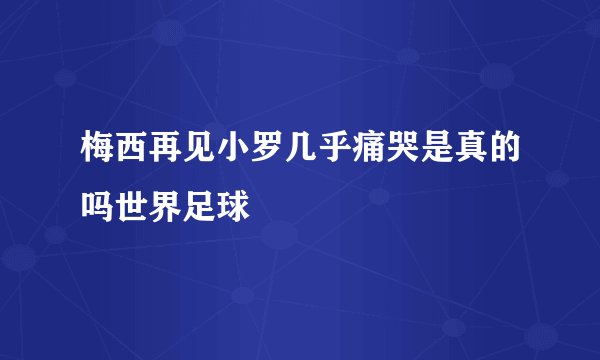 梅西再见小罗几乎痛哭是真的吗世界足球