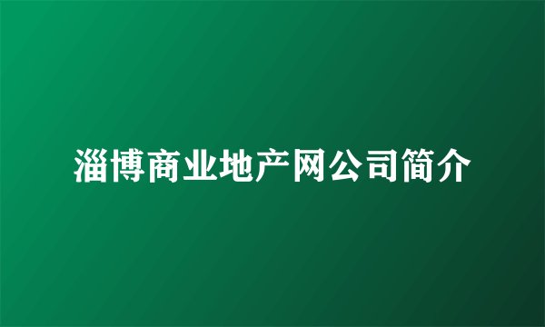 淄博商业地产网公司简介