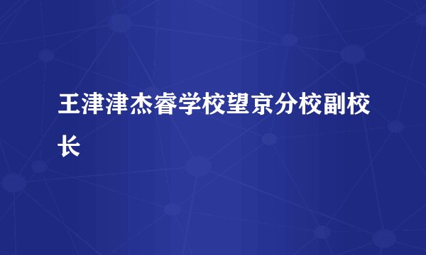 王津津杰睿学校望京分校副校长