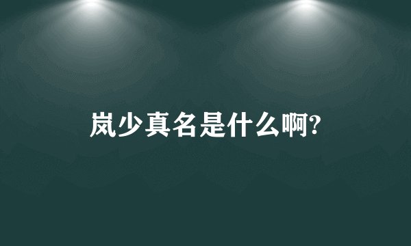 岚少真名是什么啊?
