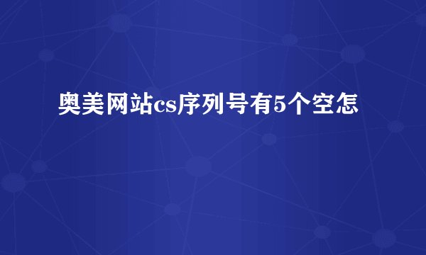 奥美网站cs序列号有5个空怎