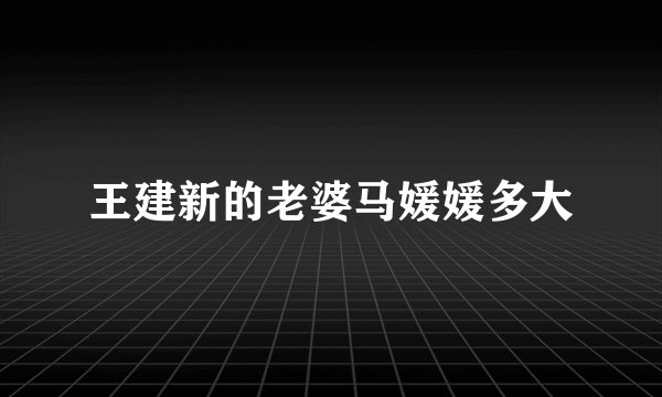 王建新的老婆马媛媛多大