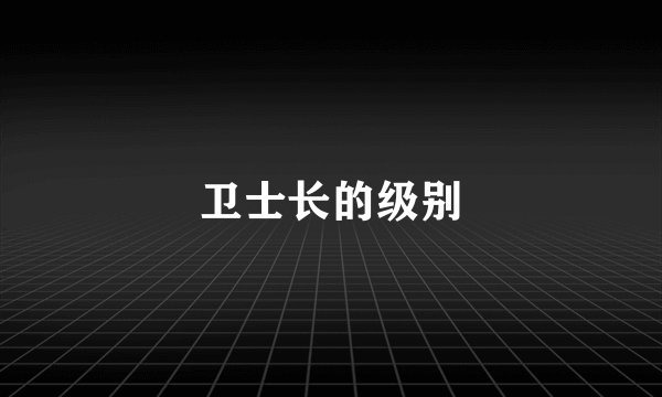 卫士长的级别