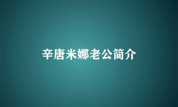 辛唐米娜老公简介