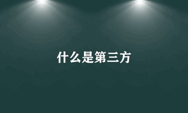 什么是第三方
