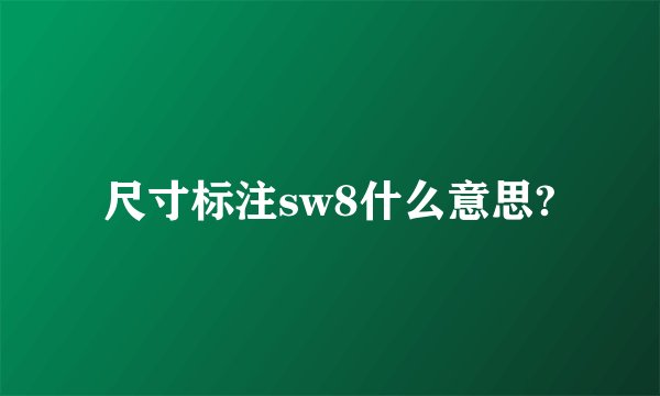 尺寸标注sw8什么意思?