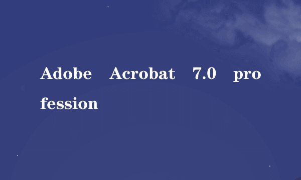 Adobe Acrobat 7.0 profession