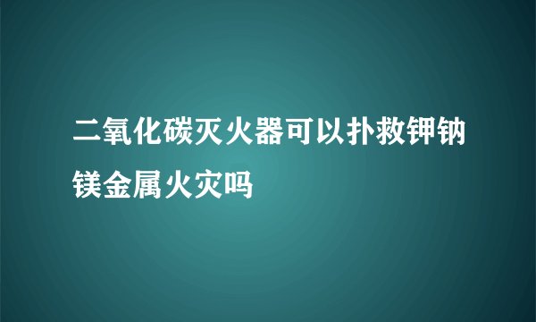 二氧化碳灭火器可以扑救钾钠镁金属火灾吗