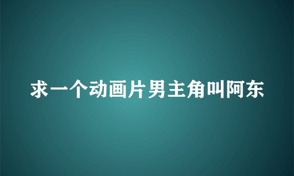 求一个动画片男主角叫阿东