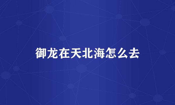 御龙在天北海怎么去