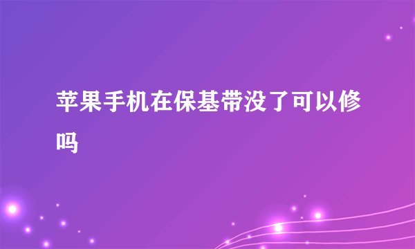 苹果手机在保基带没了可以修吗