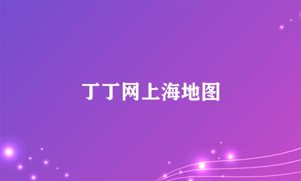 丁丁网上海地图