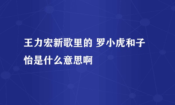 王力宏新歌里的 罗小虎和子怡是什么意思啊
