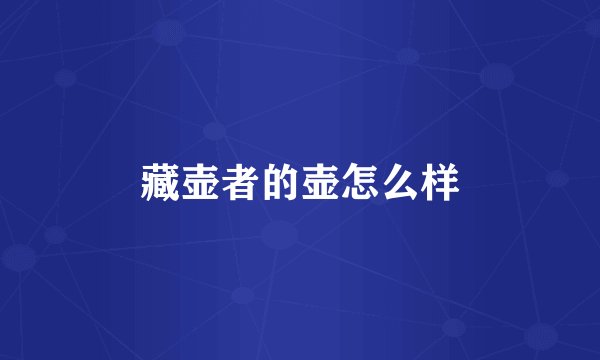 藏壶者的壶怎么样