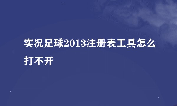 实况足球2013注册表工具怎么打不开