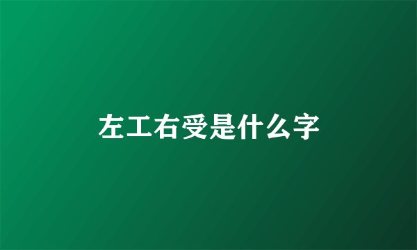 左工右受是什么字