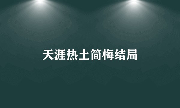 天涯热土简梅结局