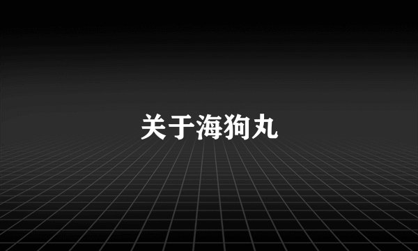 关于海狗丸