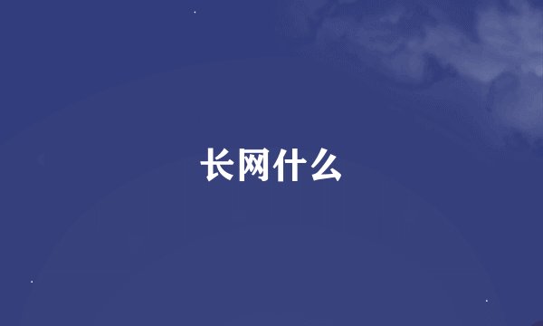长网什么