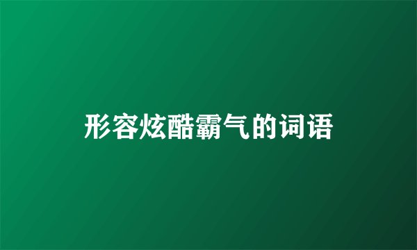形容炫酷霸气的词语