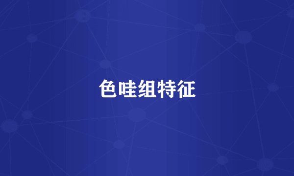 色哇组特征