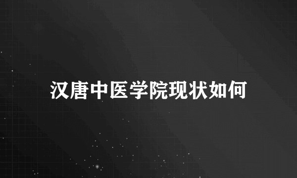 汉唐中医学院现状如何