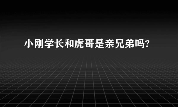 小刚学长和虎哥是亲兄弟吗?