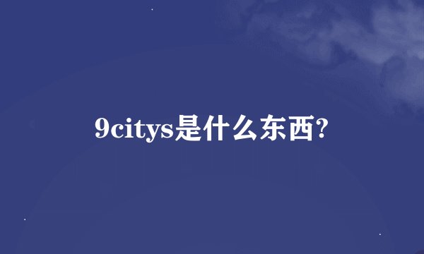 9citys是什么东西?