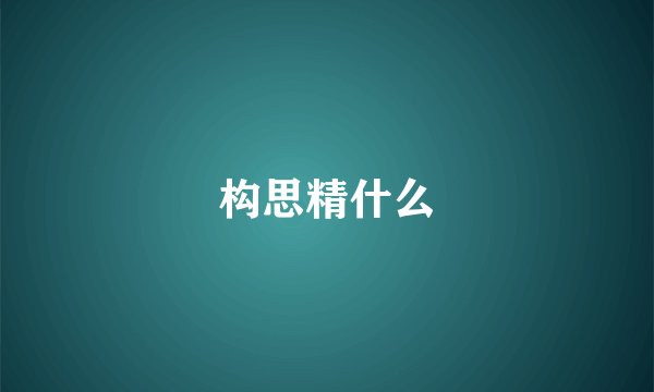 构思精什么