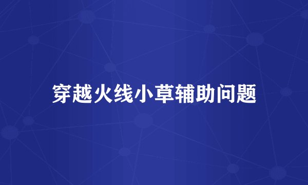 穿越火线小草辅助问题
