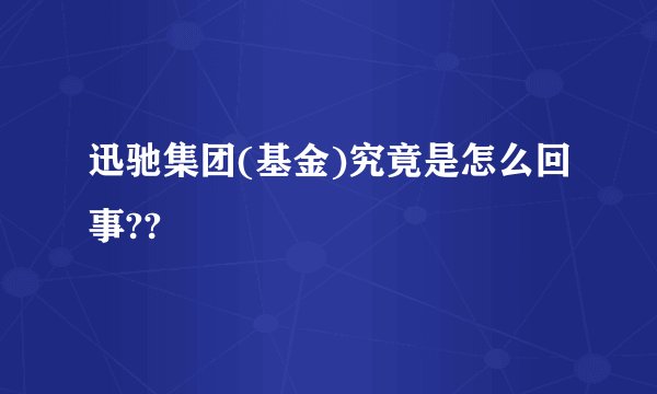 迅驰集团(基金)究竟是怎么回事??