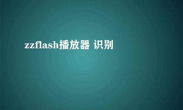 zzflash播放器 识别