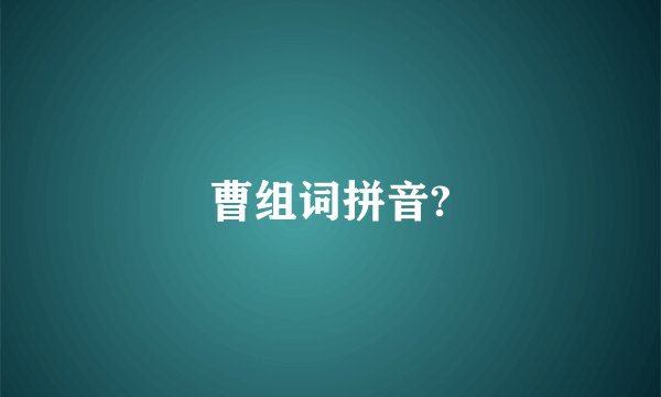 曹组词拼音?