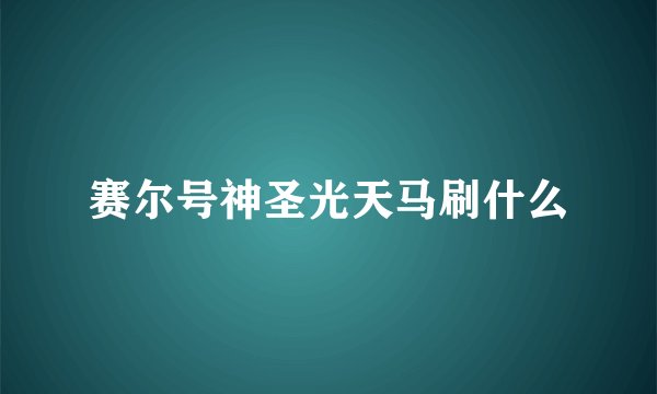 赛尔号神圣光天马刷什么