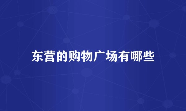 东营的购物广场有哪些