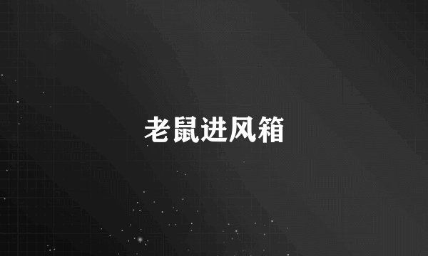 老鼠进风箱
