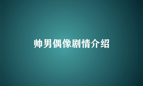 帅男偶像剧情介绍