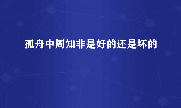 孤舟中周知非是好的还是坏的