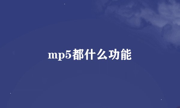 mp5都什么功能