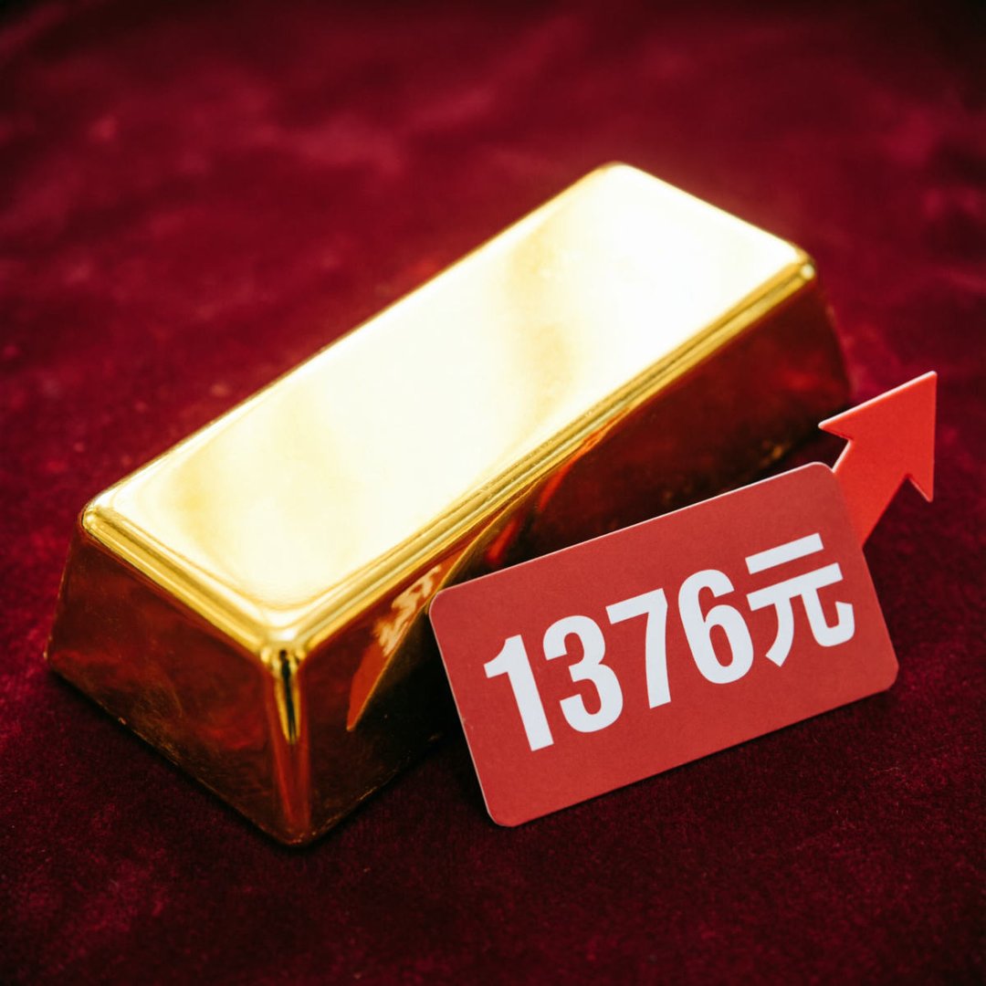 金饰价格上涨22元涨到1376元