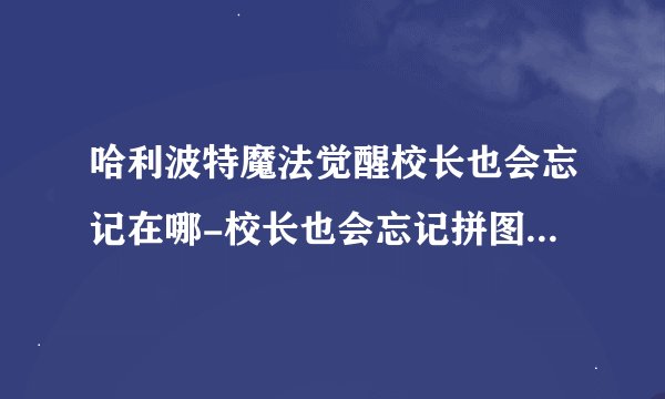 哈利波特魔法觉醒校长也会忘记在哪-校长也会忘记拼图位置介绍