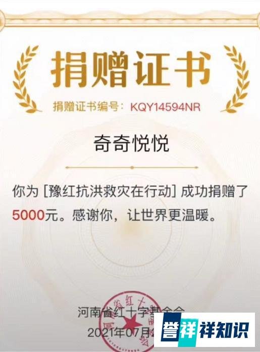 杜新枝为河南捐款六千元,附言:杜新枝、姚策,引发网友热议