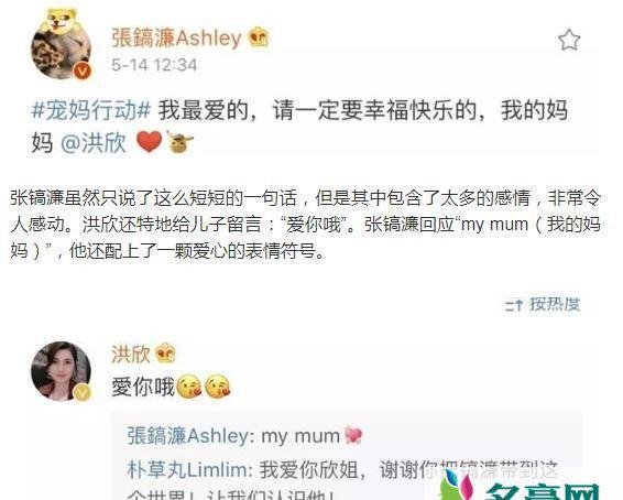 洪欣儿子表白妈妈 简单的言语中充满爱意