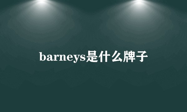 barneys是什么牌子